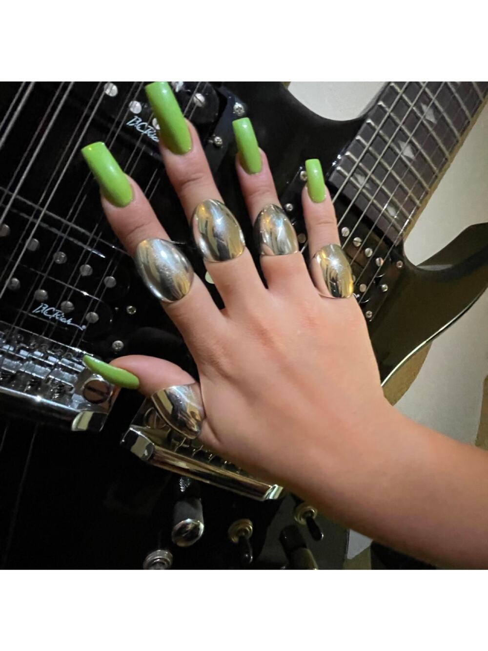 Y2K grunge punk 925 Sterling Silver oval dome ring Knuckle armor ring